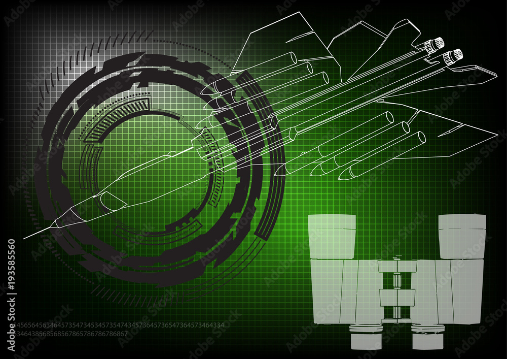 Obraz premium binoculars and fighter