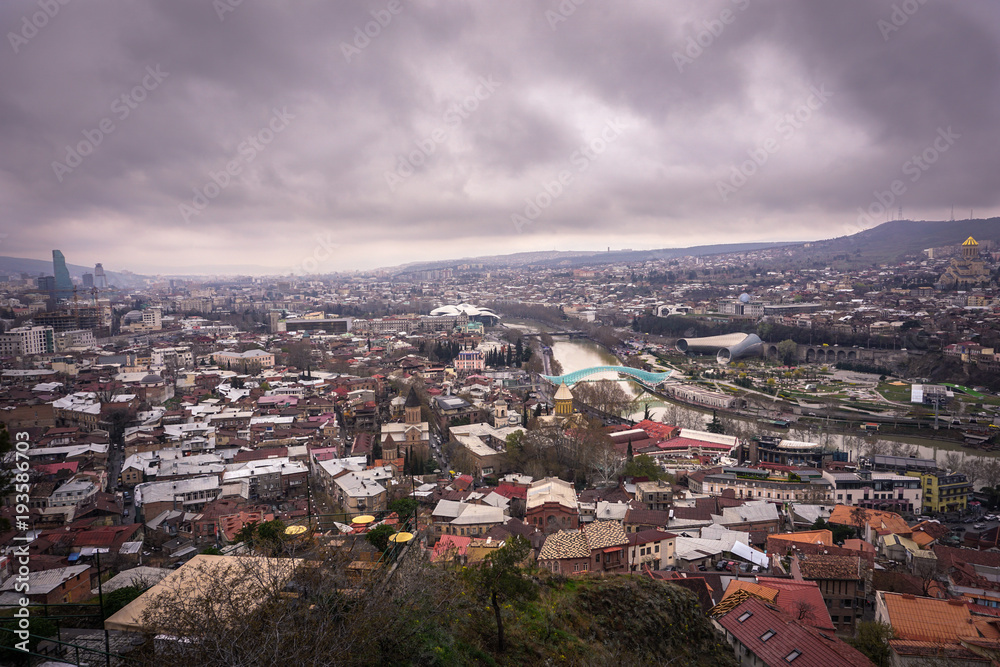 Cloudy sky of Tbilisi