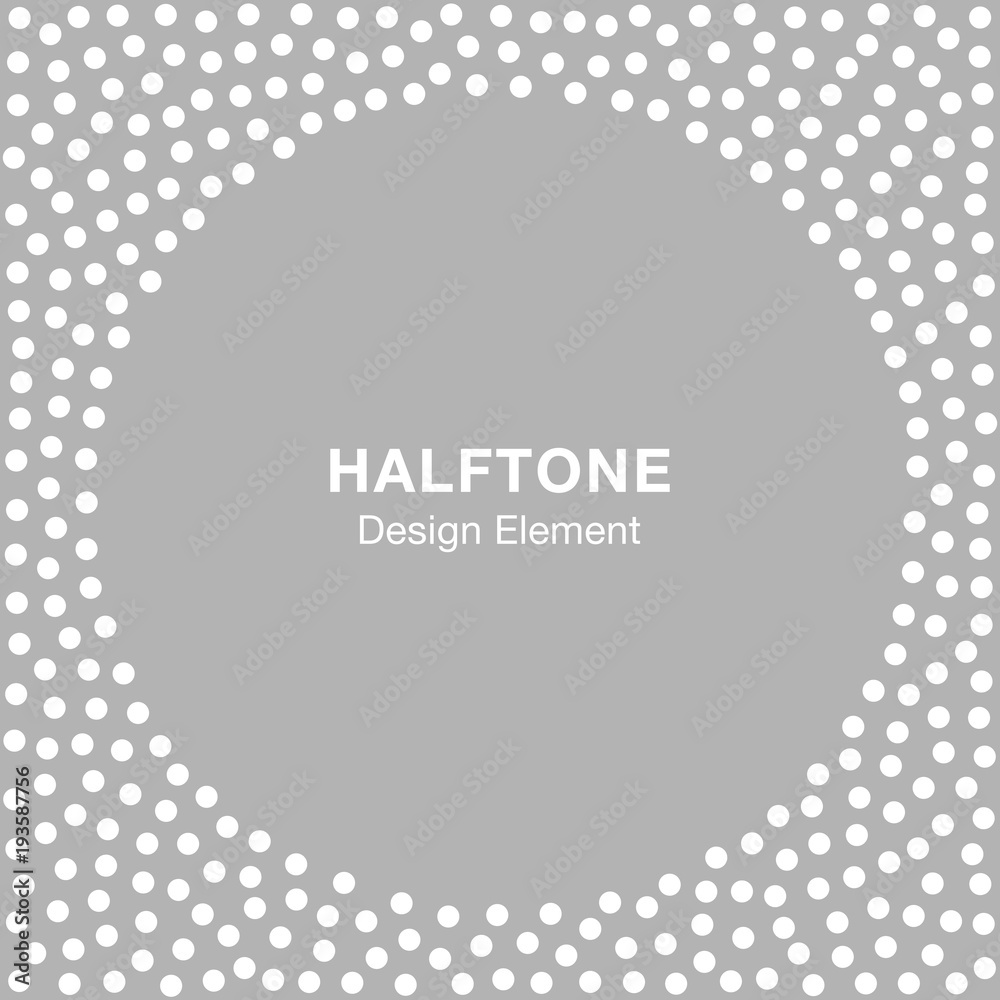 Abstract Halftone White Dots Frame on Gray Silver Background. Vector illustration Abstract Halftone White Dots Frame on Gray Silver Background. Vector illustration