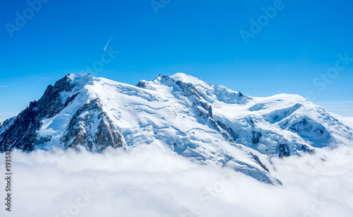 Mont Blanc mountain in France