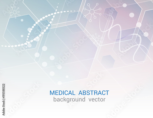 Abstract molecules medical background concept template design Vector Illustration.