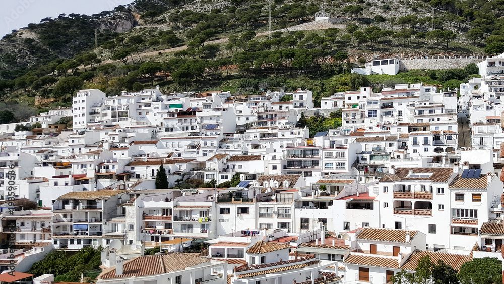 A view of a Spanish village Mijas in Andalusia
