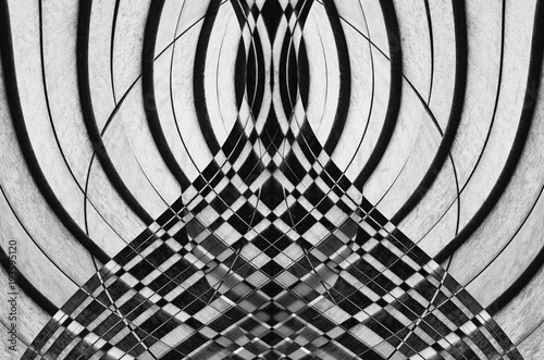 Urban Symmetry Background Black and White.