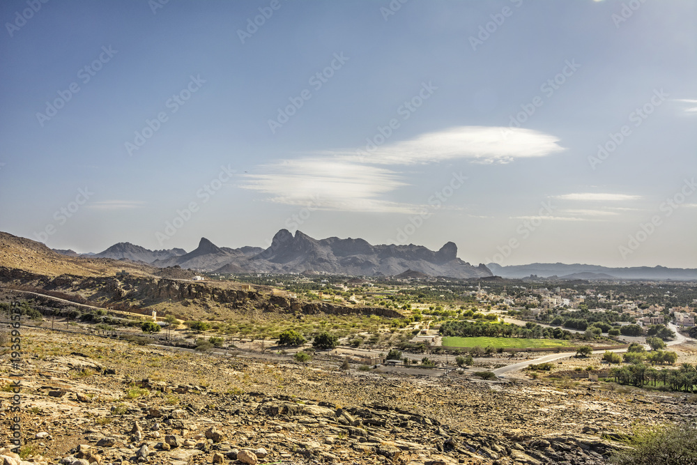 Landschaft in al Hamra in Oman