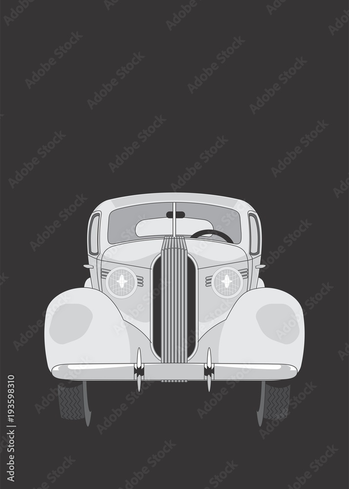custom made wallpaper toronto digitalOld car illustration