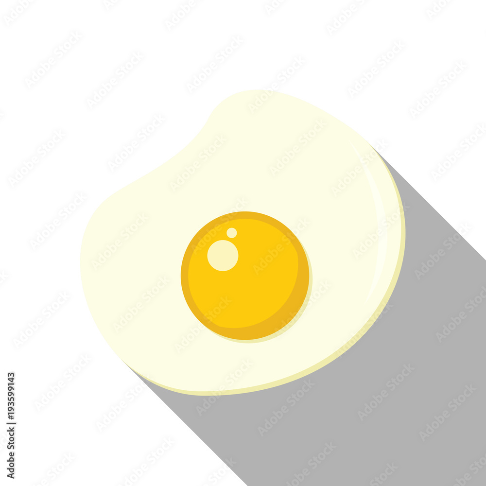 Flat icon of fried egg. Vector. Flat icon of fried egg. Vector.
