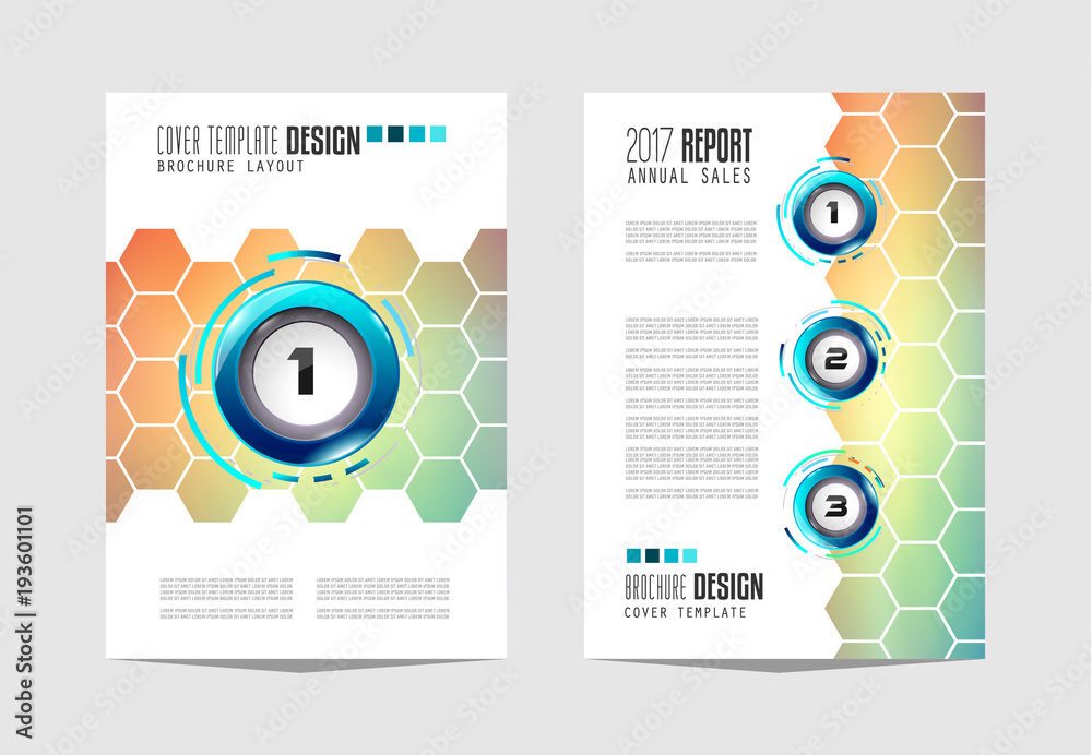 Fototapeta premium Brochure template, Flyer Design or Depliant Cover for business purposes. Elegant layout