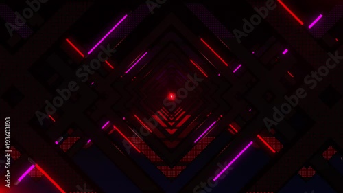 Mysterious light, endless tunnel, vj loop