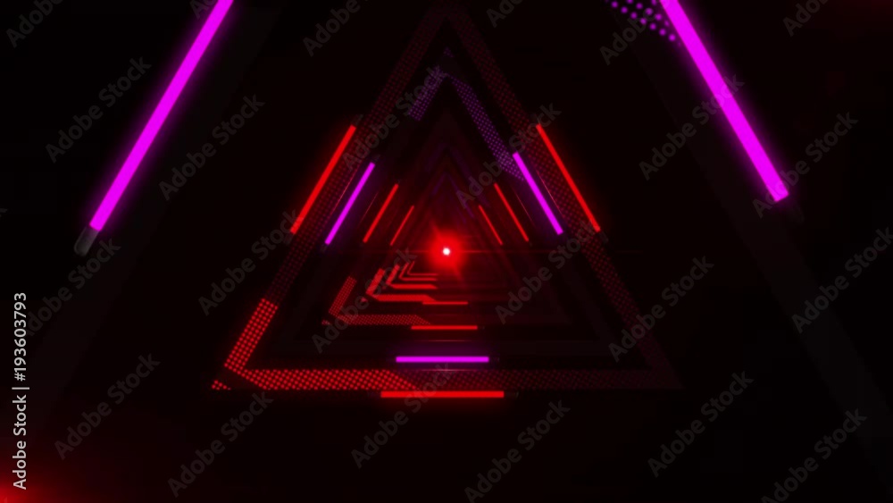 Magic triangle, endless tunnel, vj loop