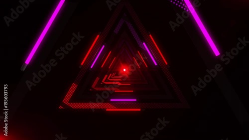 Magic triangle, endless tunnel, vj loop