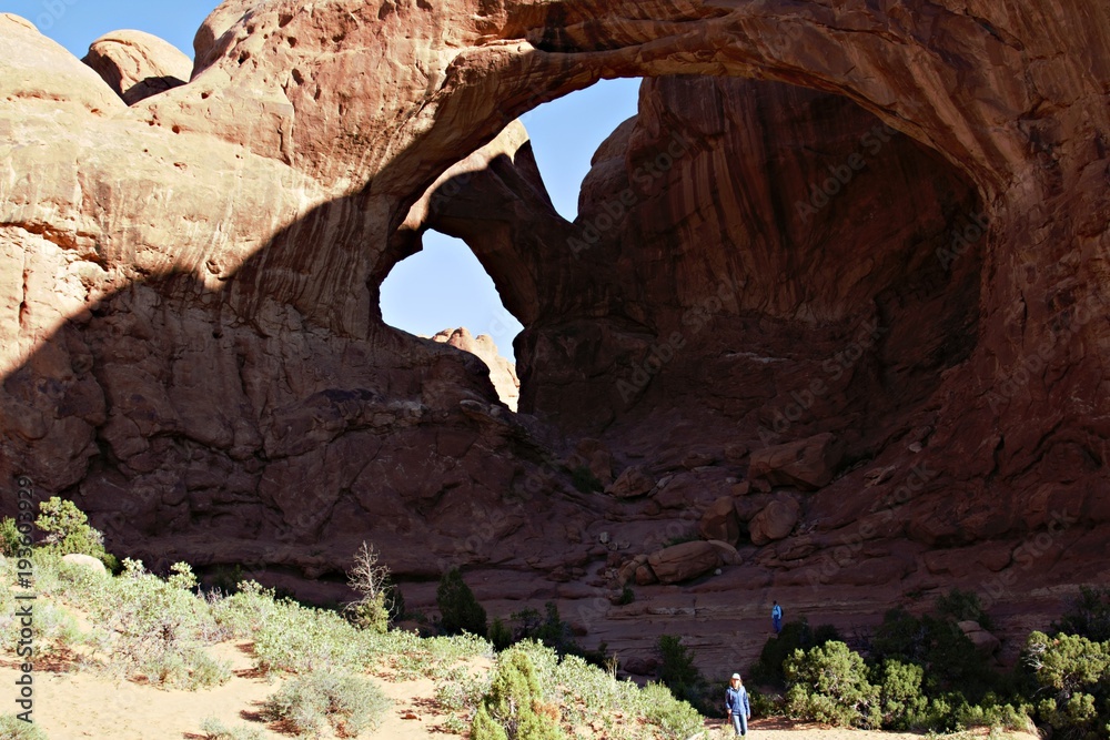 Beautiful Arches National Park full of colorful red rock of Utah