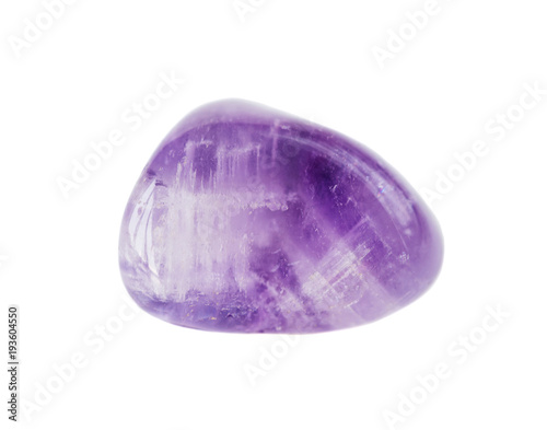 Foto Natural amethyst on white