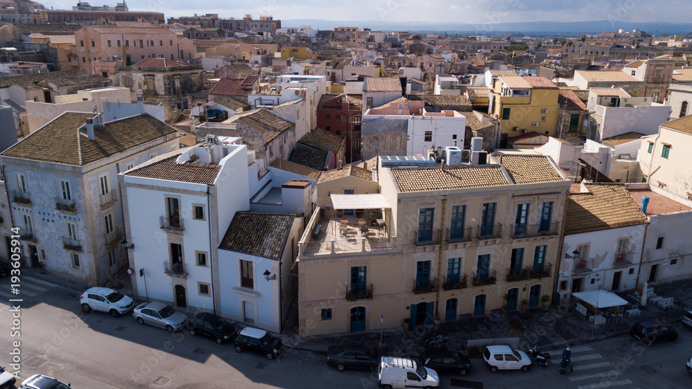 The Anciant town of Syracuse in Sicily South Italy from above The Anciant town of Syracuse in Sicily South Italy from above