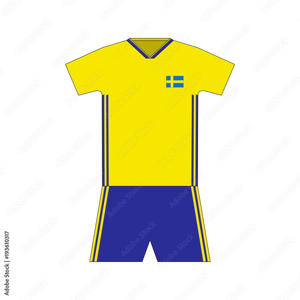 Fototapeta Football kit. sweden 2018