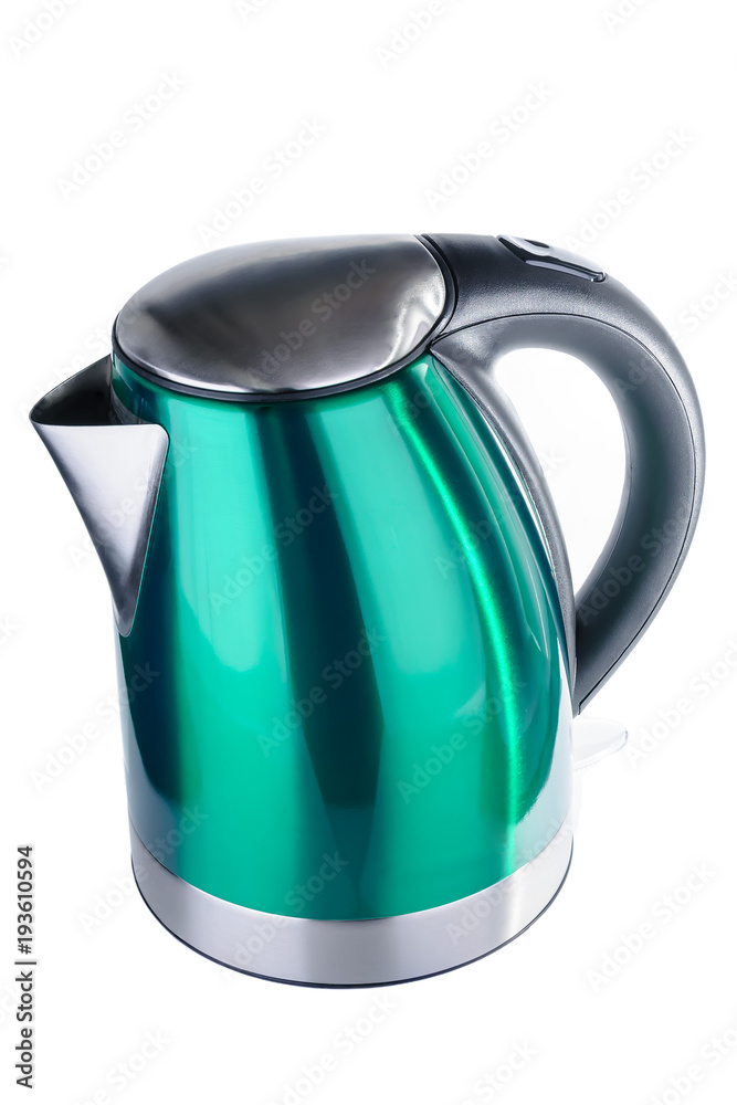 stainless steel kettle on white background stainless steel kettle on white background
