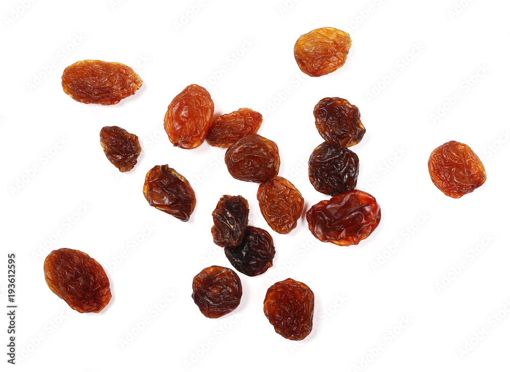 Pile raisins isolated on white background Stock Photo | Adobe Stock
