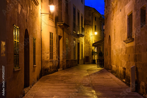 ancient street of Alc  dia  Mallorca