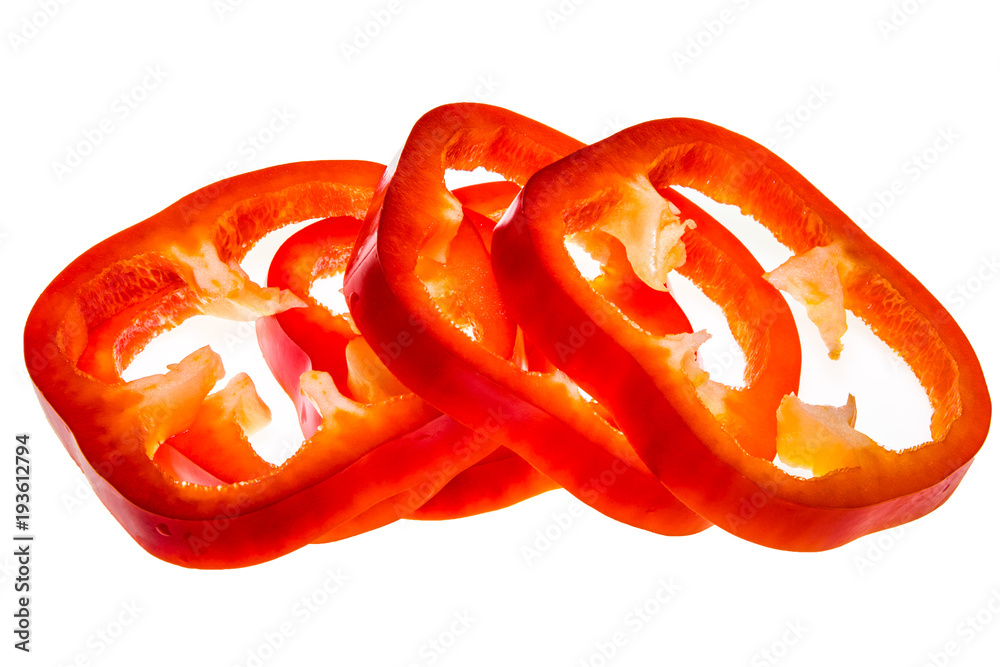 sliced red chili or chilli cayenne pepper isolated on white background sliced red chili or chilli cayenne pepper isolated on white background