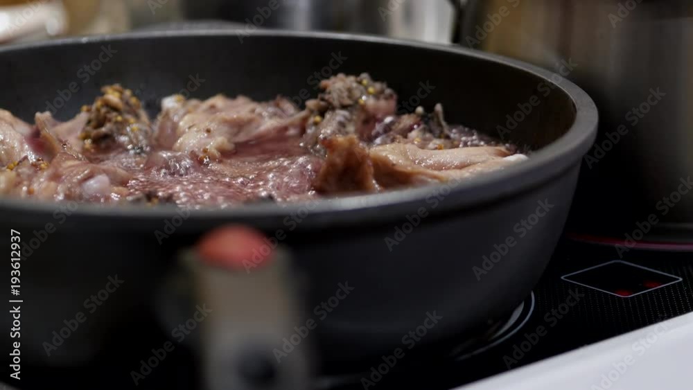 Chicken Thighs In A Frying Pan Chicken Thighs In A Frying Pan