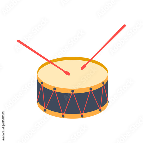 Fotografering drum. icon, vector illustration.