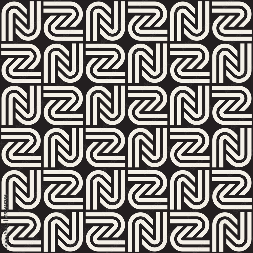 Vector seamless lattice pattern. Modern stylish texture with monochrome trellis. Repeating geometric grid. Simple graphic background. 