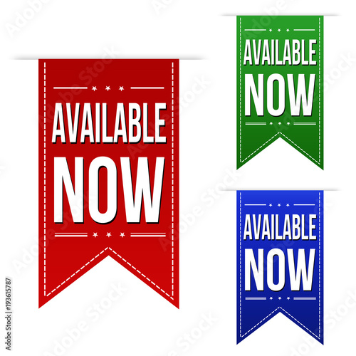 Available now banner design set