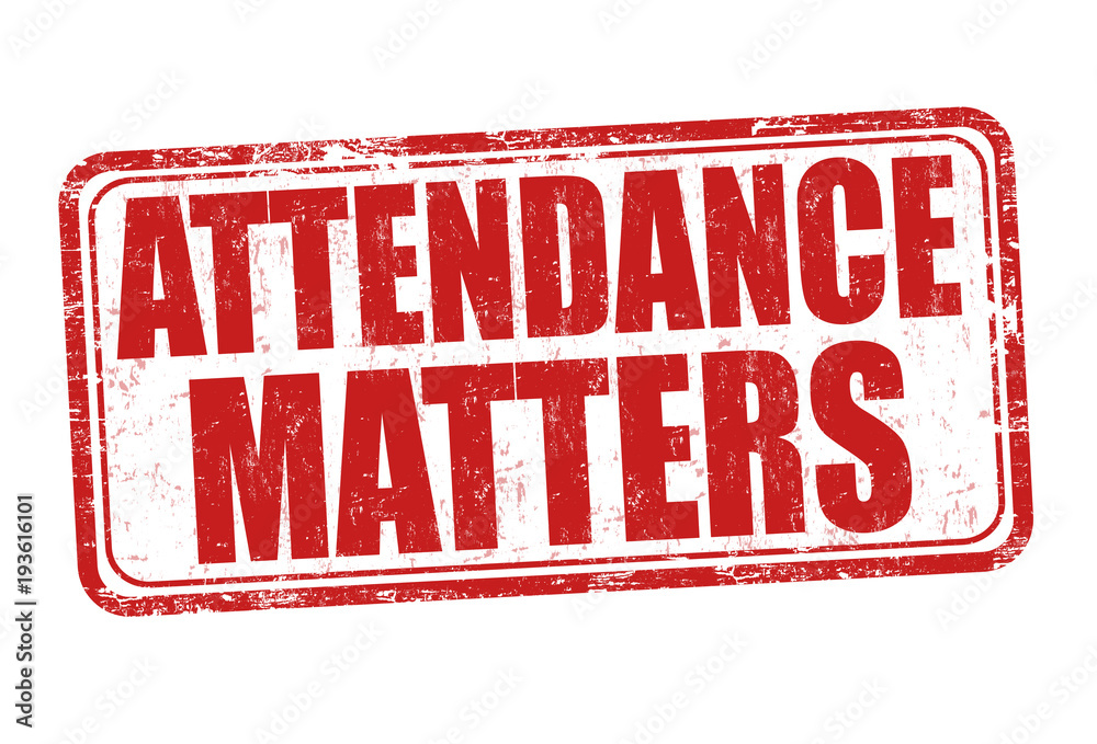 Attendance matters grunge rubber stamp
