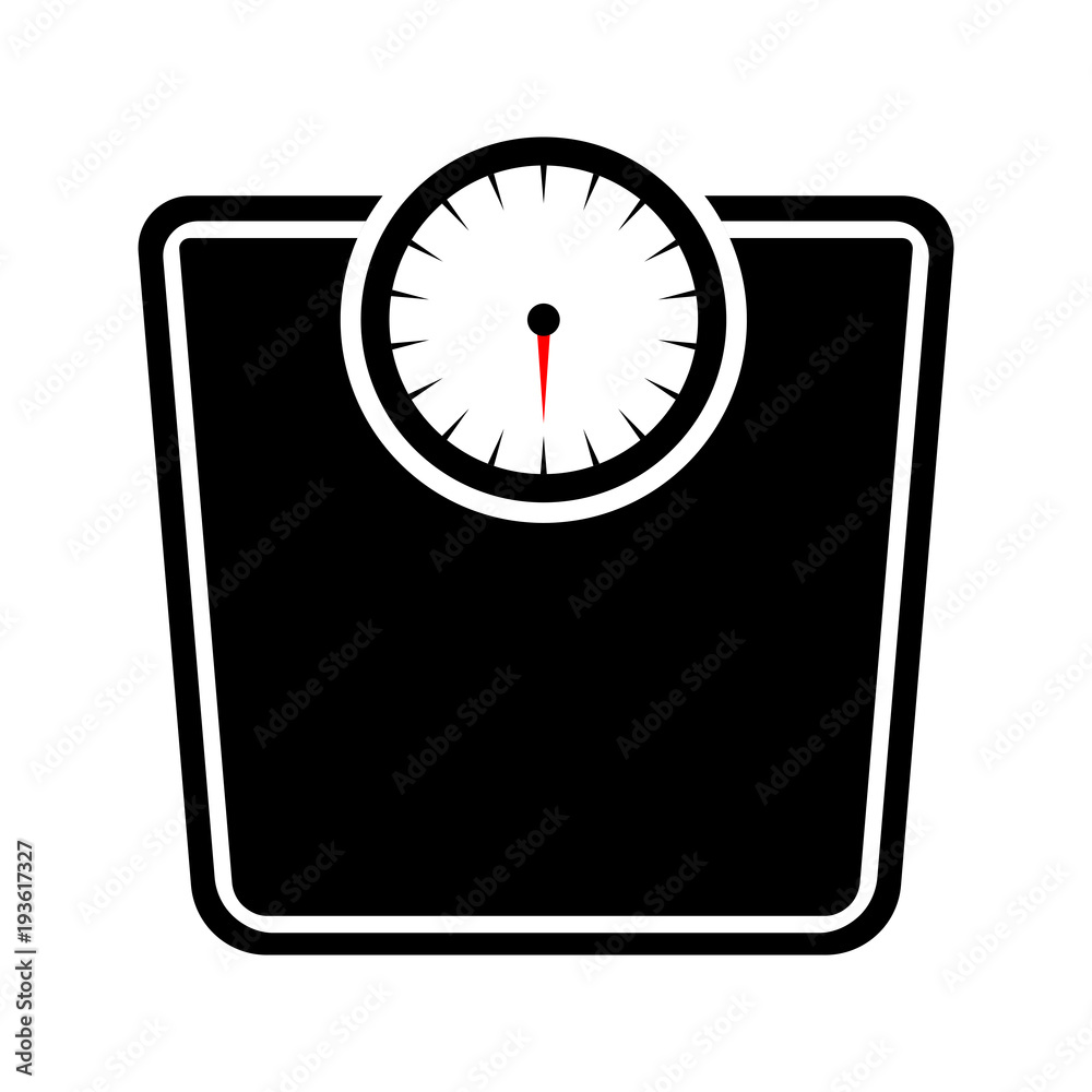 Black weighing scale Royalty Free Vector Image