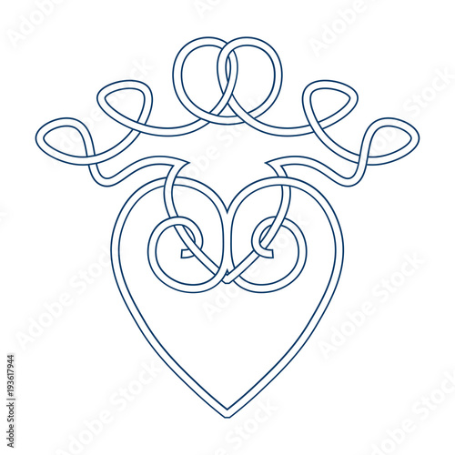 Vector illustration for Scottish community: the Luckenbooth brooch, romantic jewellery, a token of love, betrothal, affection and friendship. Luckenbooth design.