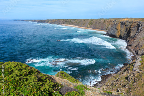 Atlantic ocean coast landscape (Algarve, Portugal).