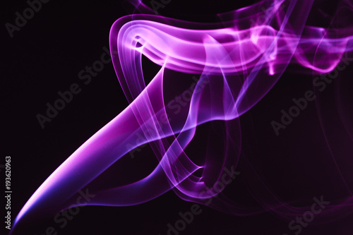 purple shape with incense smoke