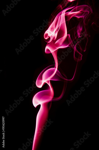 garnet shape with incense smoke
