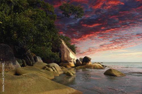Telok Cempedak Beach while sunrise , Kuantan, Pahang, Malaysia, South China Sea