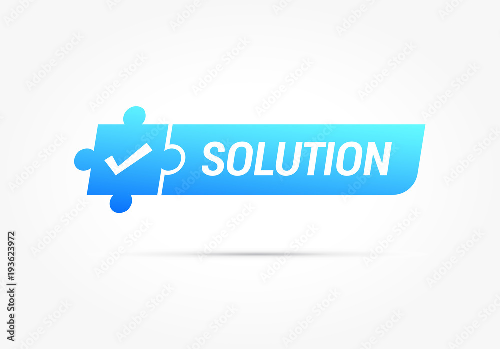 Solution Puzzle Piece Label Solution Puzzle Piece Label