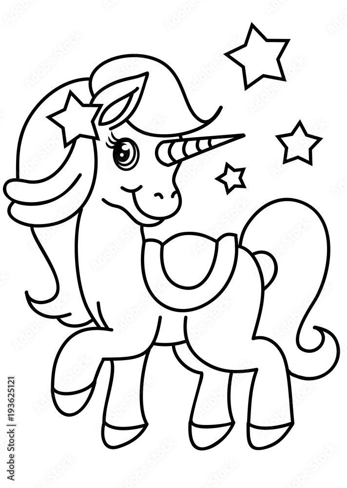 Fototapeta premium Pony coloring book vector