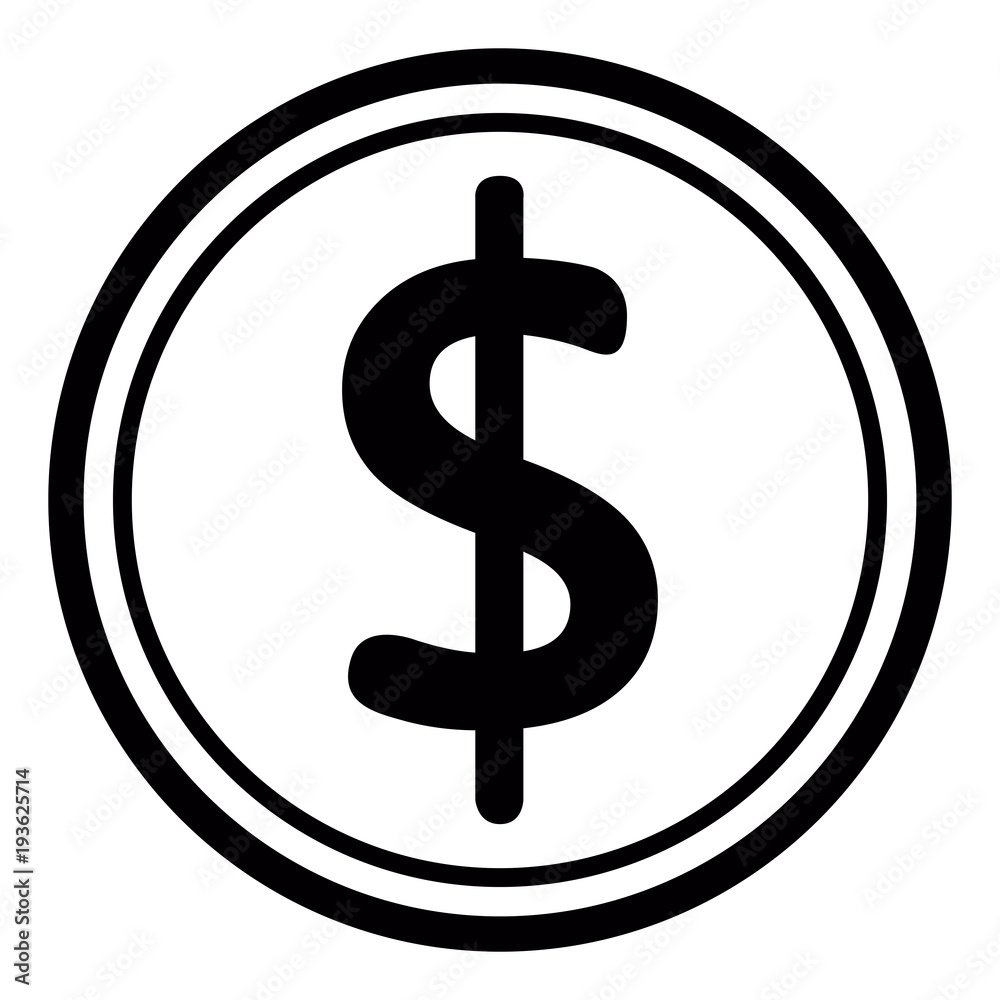 Isolated golden coin icon Isolated golden coin icon