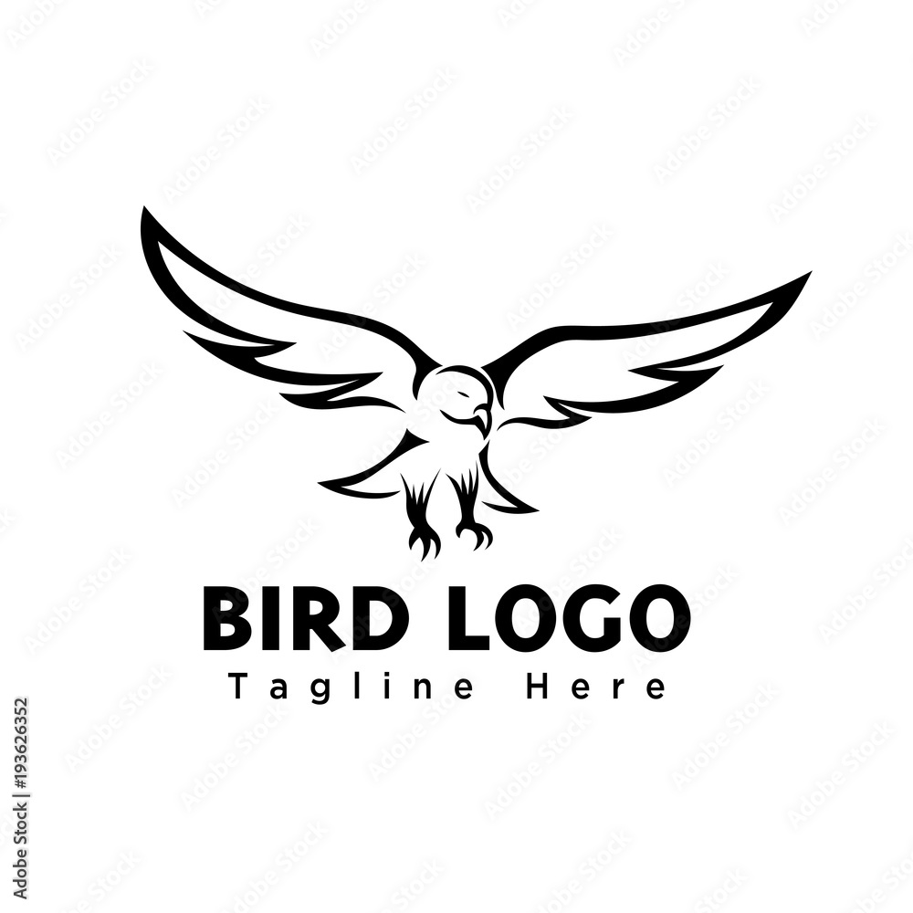 Fototapeta premium abstract eagle catch hunt fly logo