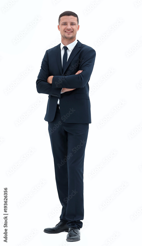 smiling businessman in a business suit