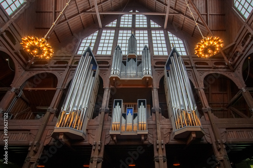 Bild auf Leinwand Beautiful Organ of Kiruna church, Lapland, Sweden