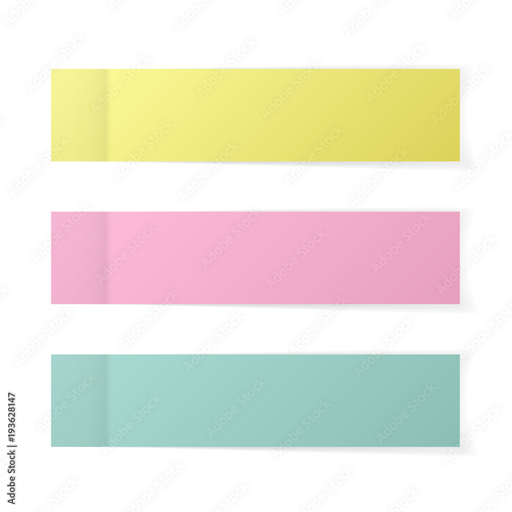 Set of paper stickers. Vector illustration. Set of paper stickers. Vector illustration.