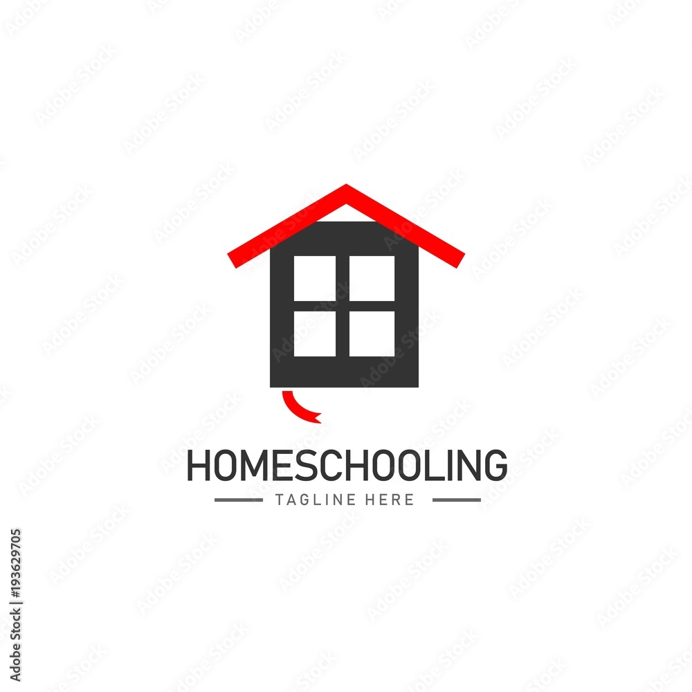Home Schooling Vector Template Design