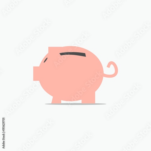Piggy bank Vector Template Design