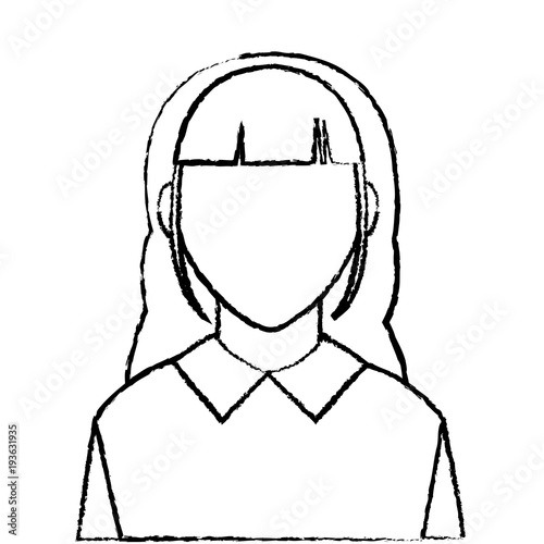 grunge avatar woman with default face and blouse
