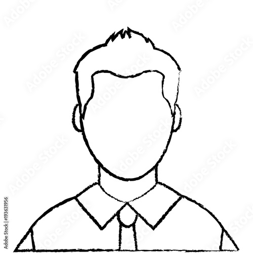 grunge avatar man with faceless and elegant shirt