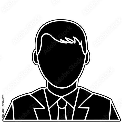 silhouette avatar elegant man with shirt and faceless