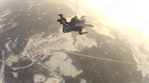 skydiver in free fall,parachute jump.Outdoor