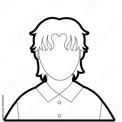 outline avatar man with default face and shirt