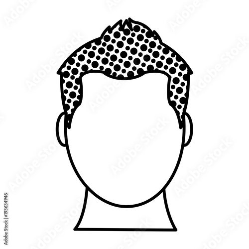 filling texture avatar man with faceless and hairstyle design