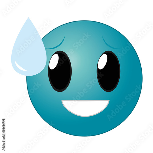 blue shame laugh face gesture emoji expression