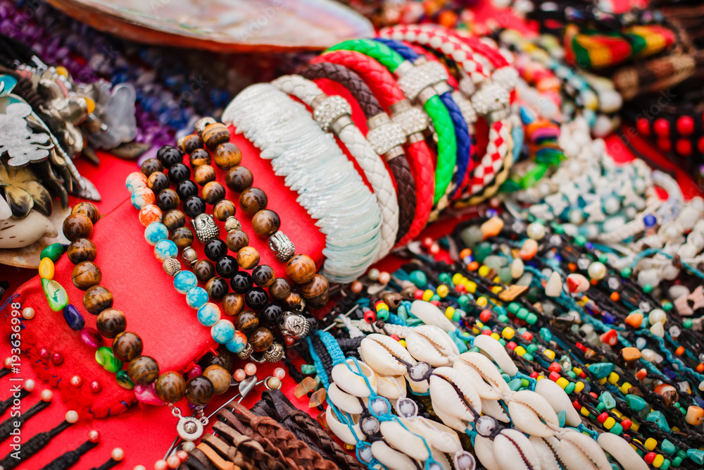 Handmade bracelets and necklace.